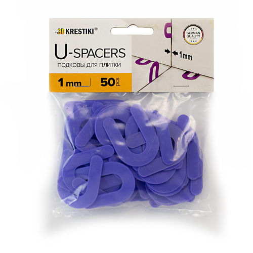Подковы для плитки 3D Krestiki 1 мм 50 шт